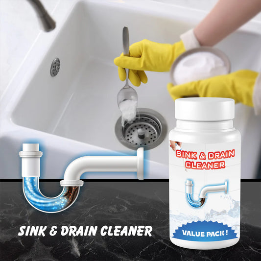 Sink and Drain Cleaner - Powerful Non-Corrosive Drain Unblocker (Buy 1 Get 1 Free)